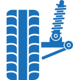 Illustration Autoreifen und Wagenheber