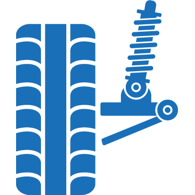 Illustration Autoreifen und Wagenheber